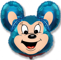 Шар Фигура, Мощный мышонок / Mouse (синий) (в упаковке)