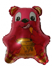 Шар Мини-фигура Медвежонок с мёдом (фуксия) / Bear (в упаковке)
