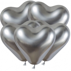 Сердце Хром Серебро / / Shiny Silver